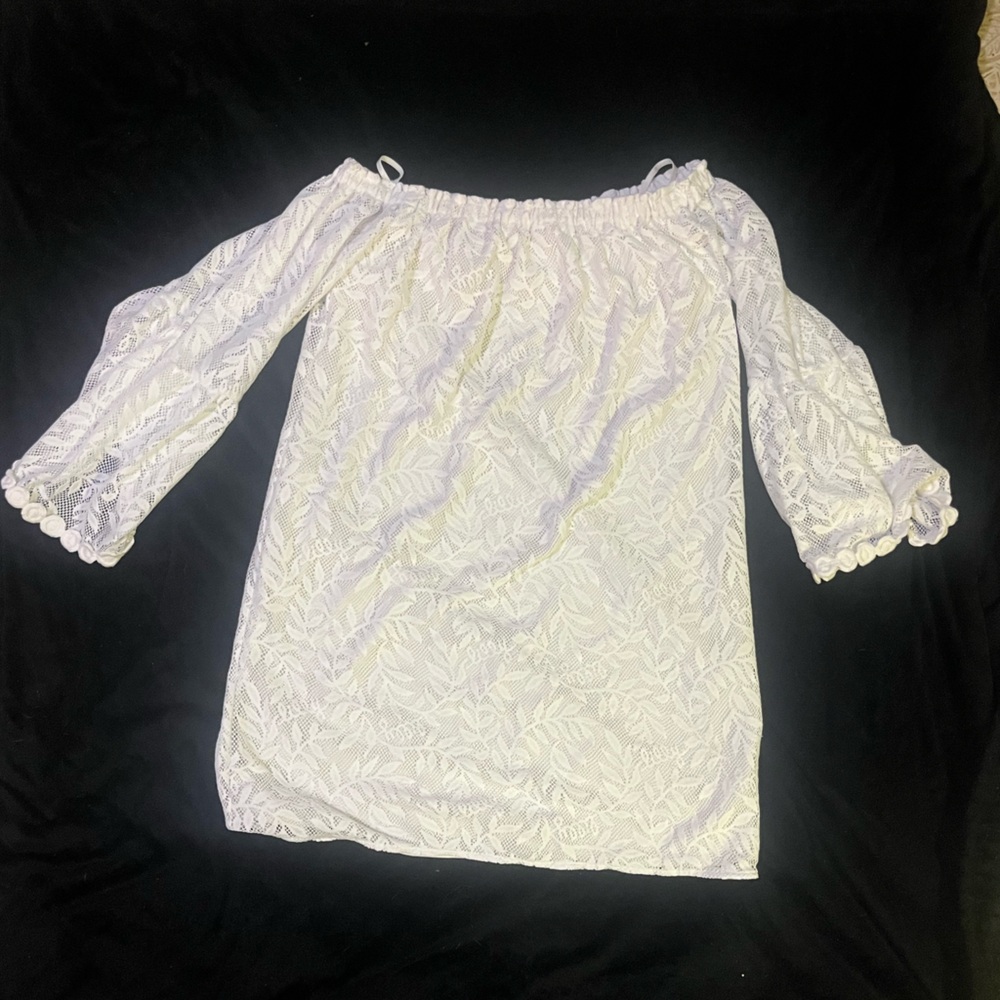 Lilly Pulitzer White One Shoulder Mini Dress